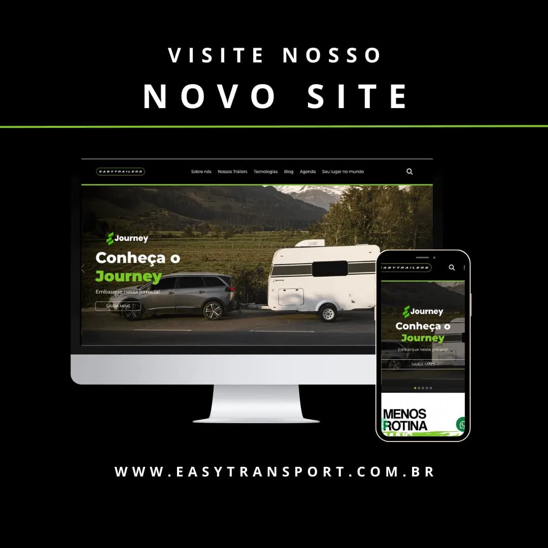 Easy Trailers lança novo site, mais interativo com todas as informações na palma da sua mão.