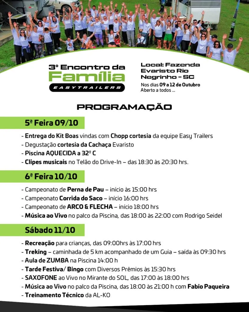 3º Encontro da Família Easy Trailers já tem data confirmada