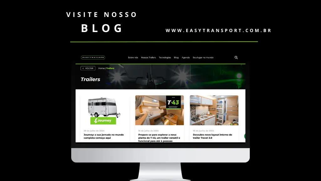 Easy Trailers lança novo site, mais interativo com todas as informações na palma da sua mão.